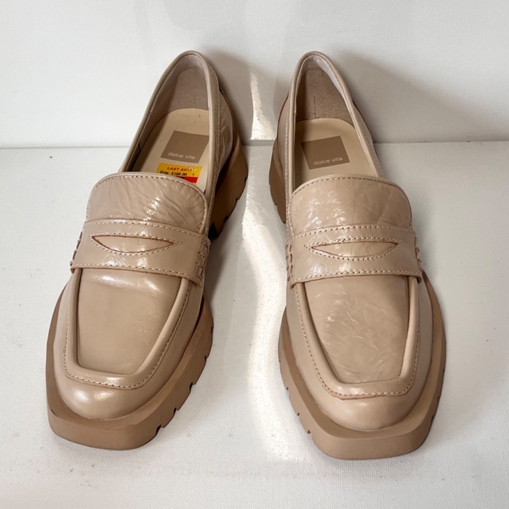 Dolce Vita Elias Leather Slip On Lug Loafers - Picture 3 of 7